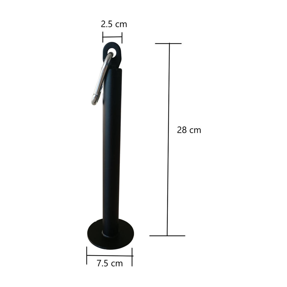 
                      
                        Heavy-duty Loading Pin for grip strength training, available in 25mm and 50mm diameters with a steel loop, load capacities of 150kg and 180kg, and an included carabiner.
                      
                    