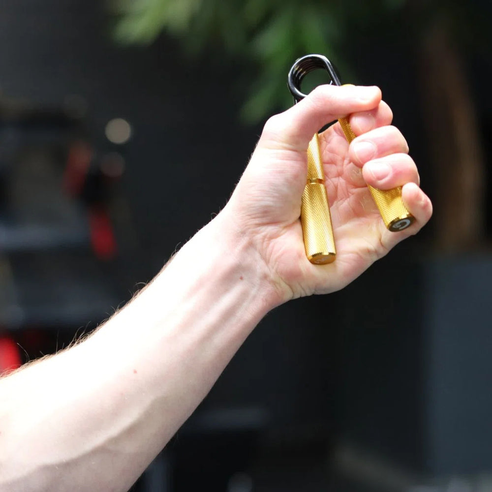 
                      
                        Golden Grip hand gripper for building powerful grip strength, available in six levels.
                      
                    