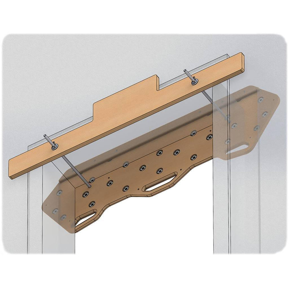 
                      
                        Screwless kit - Max Climbing - for mounting a hangboard in doorframe
                      
                    